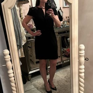 Maje Black Dress with neck detailing